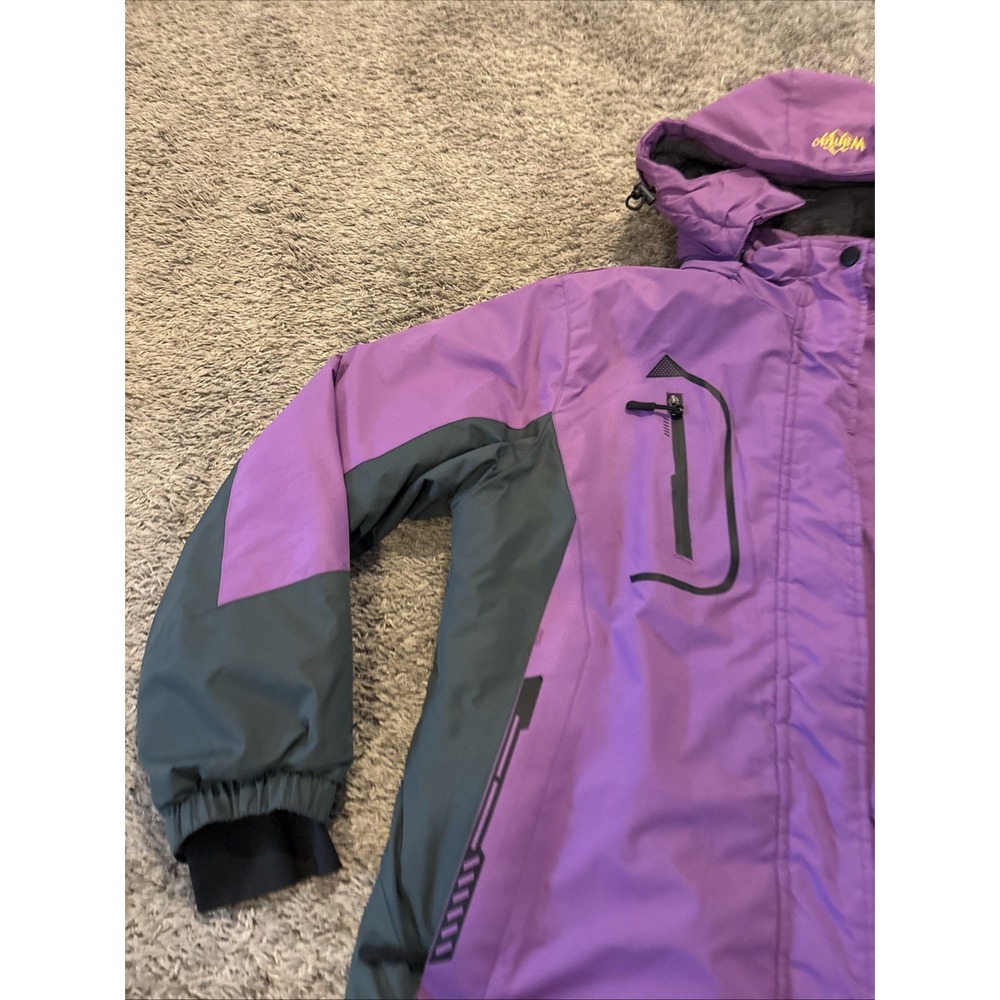 Wantdo Size Large Purple Womens Jacket‎ Ski Snow Skirt Hooded Purple Black Nice - Picture 4 of 12
